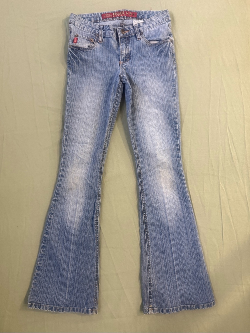 Women's Mudd Vintage Y2K Flare Alt Jeans Blue 0